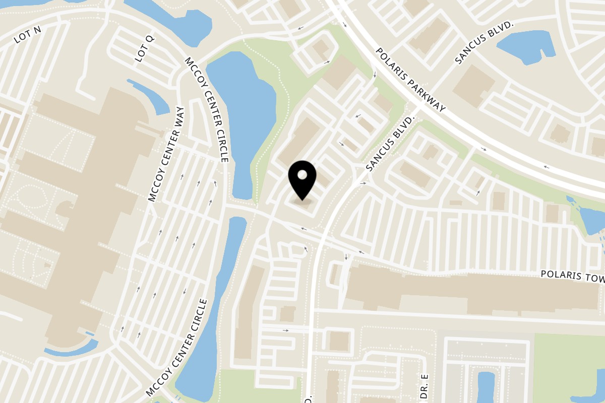 Map showing the location of House of Japan Columbus on 8701 Sancus Blvd in Columbus